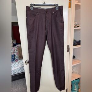 Ermenegildo Zegna Maroon Trousers